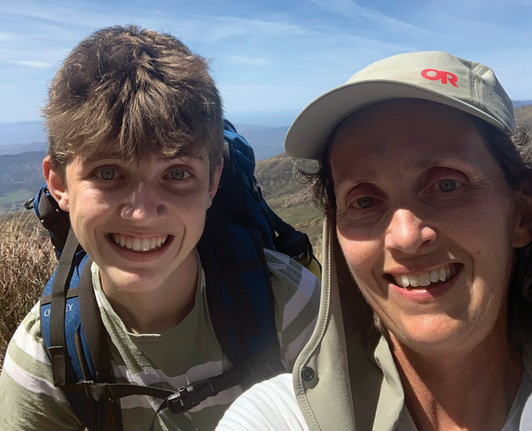 Sarah and Max Reines training for Climb Against the Odds 2021