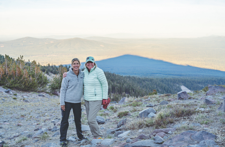 Erica Heywood with Linda Helper Corley BCPP Climbers