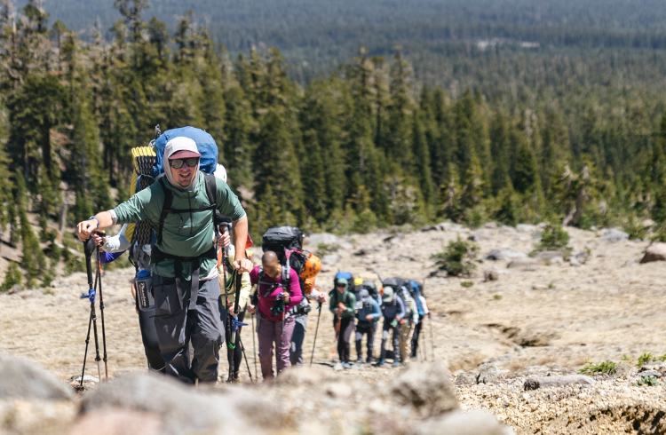 A group of climbers going up Mount Shasta for BCPP's Climb Against the Odds