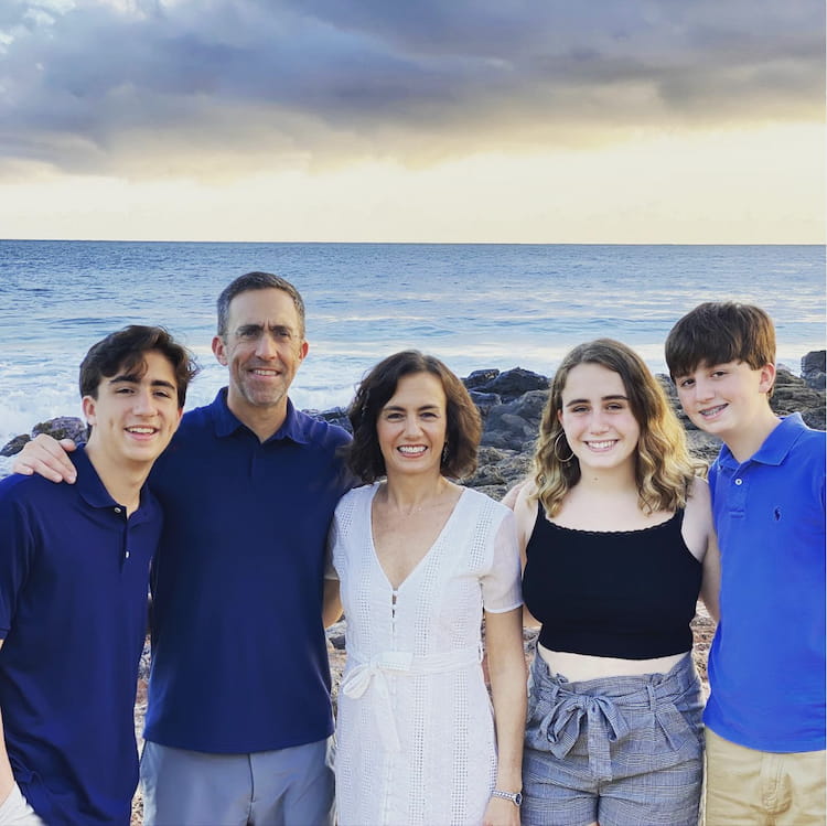 breast cancer survivor advocate Dana Friedman and her family