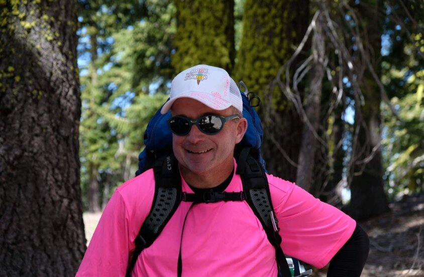 Steve Clossick on a training hike for Climb Against the Odds 2018