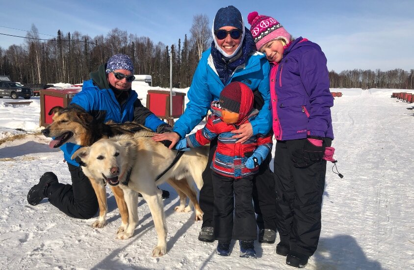 Steve Clossick with his family at Climb Against the Odds 2018