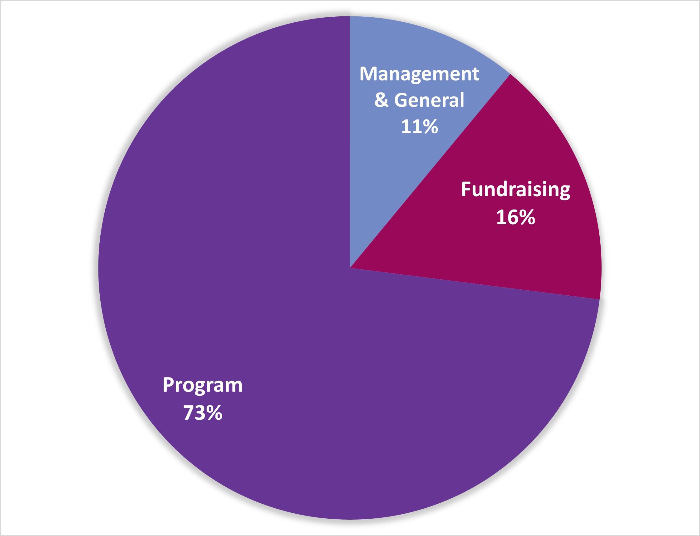 How your donations are spent pie chart 2023 How your donations are spent pie chart