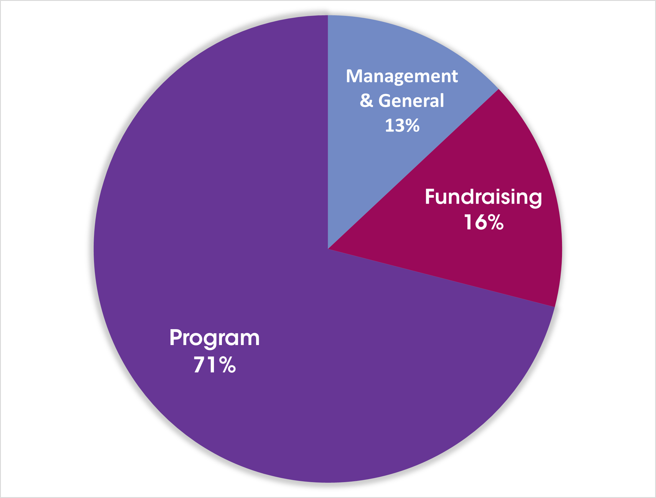 Financials How your donations are spent pie chart 2023