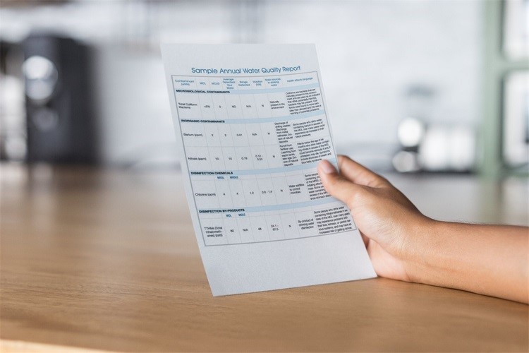 Water Quality Report reading 