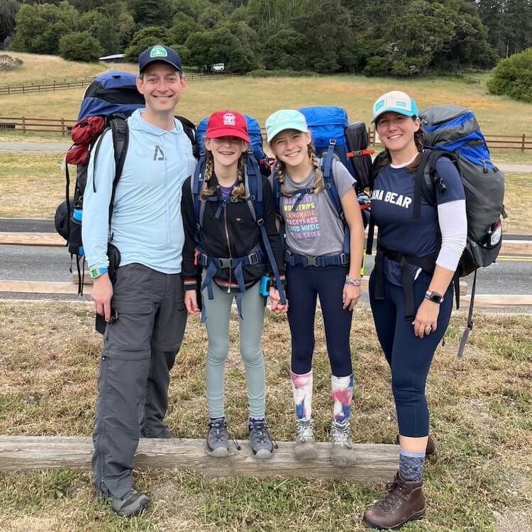 Suzanne Price and family hiking