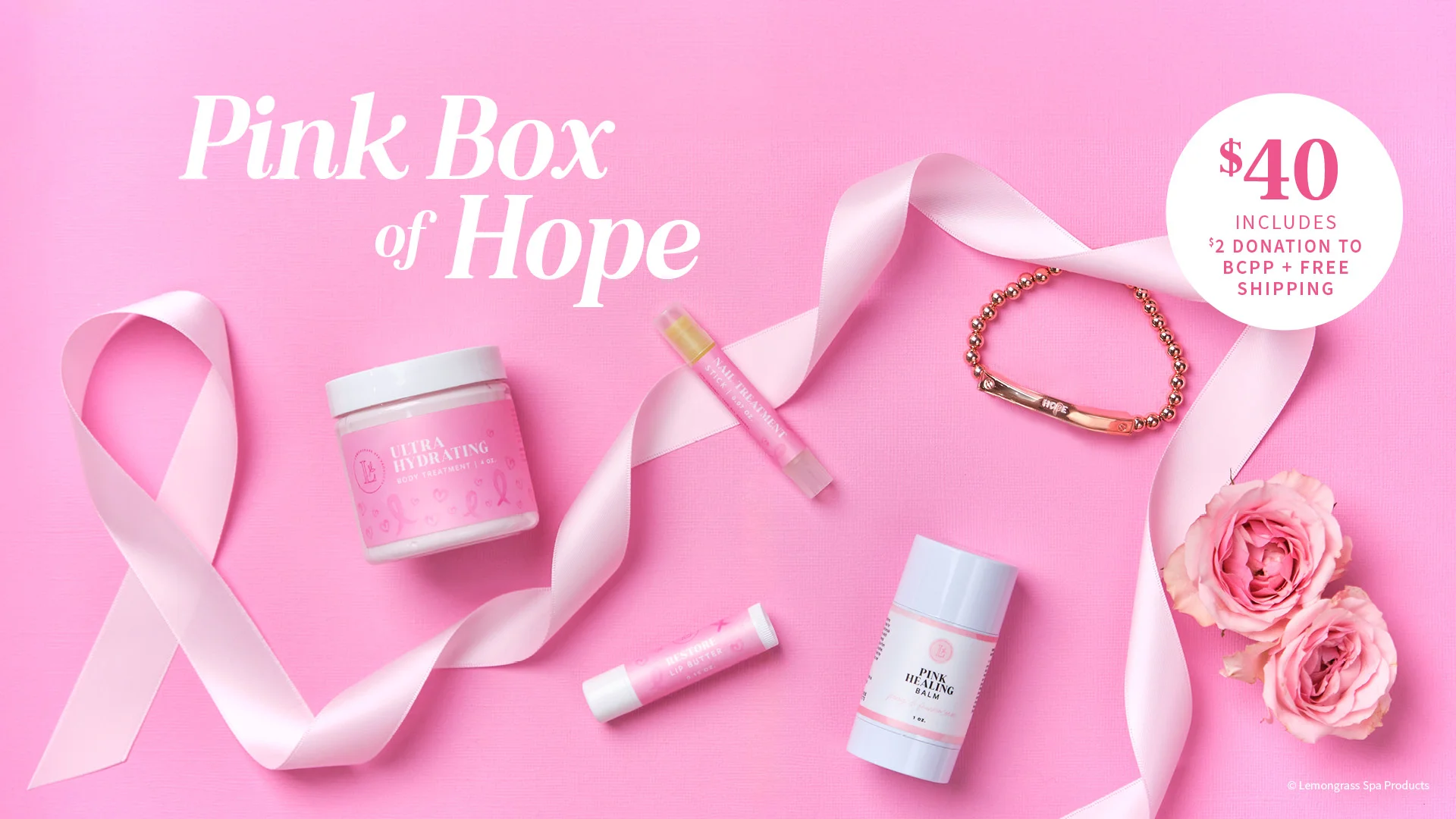 Lemongrass Spa Pink Box of Hope