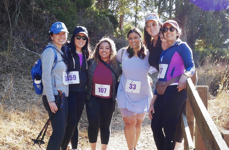 Group of hikers at Hike for Prevention Pacifica